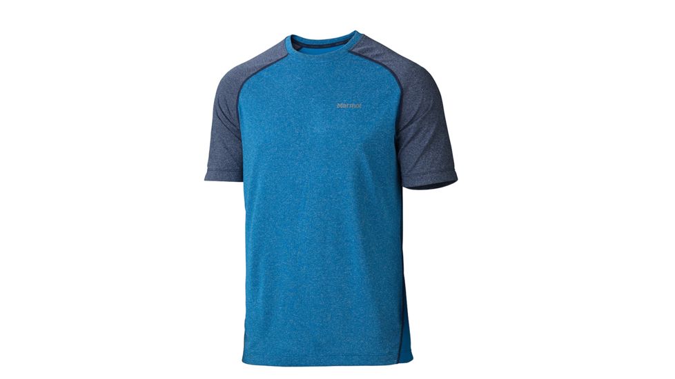 Marmot Mistral Short Sleeve Tee - Men's-Ceylon Blue Heather-Medium