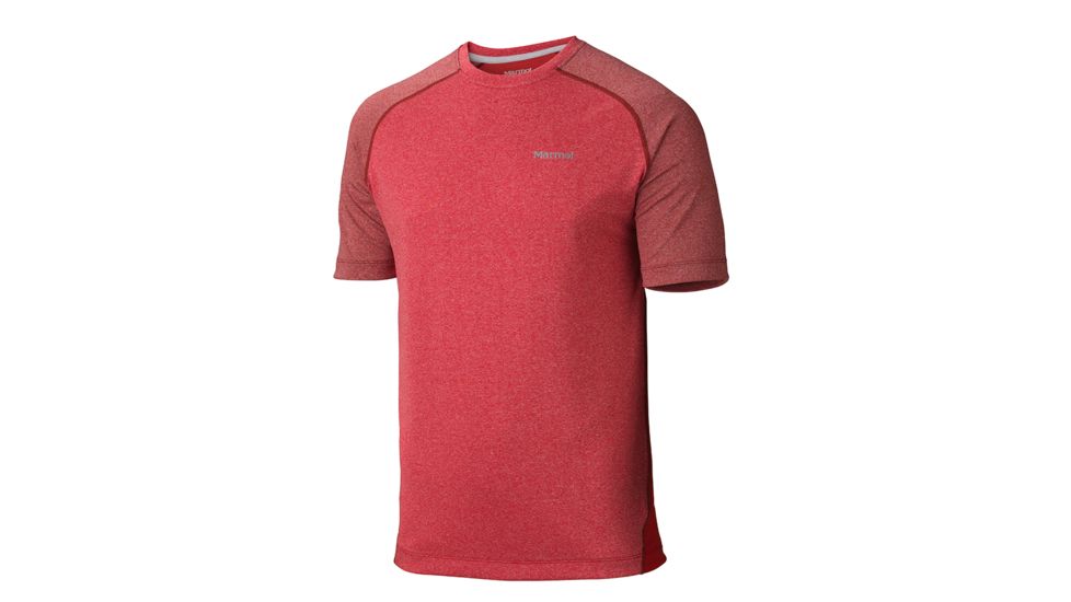 Marmot Mistral Short Sleeve Tee - Men's-Team Red Heather-X-Large