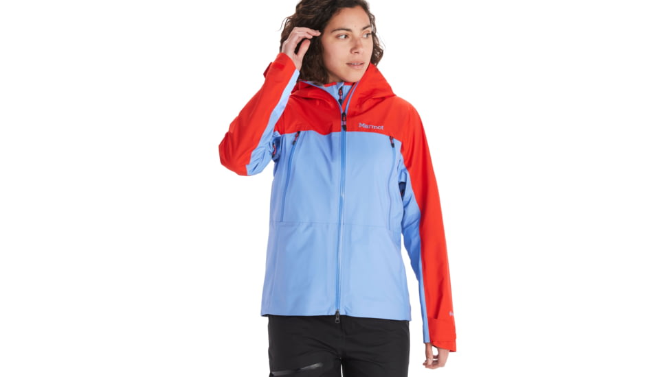 Marmot Mitre Peak GORE TEX Jacket - Womens, Victory Red/Getaway Blue, Small, M12687-21749-S