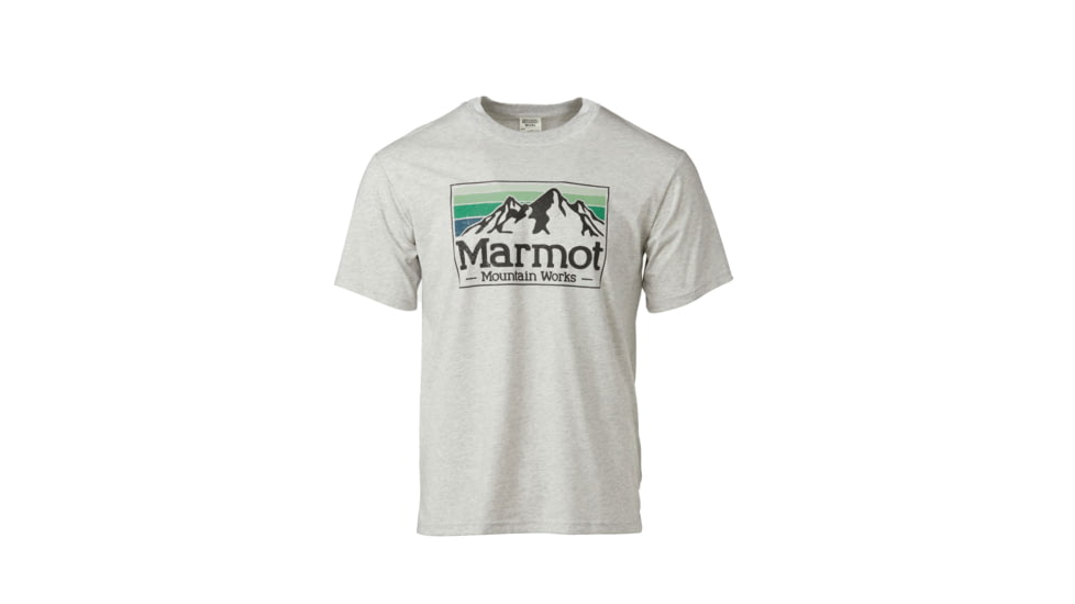 Marmot MMW Gradient Short Sleeve Tee - Men's, Light Grey Heather, Large, M14823-8626-L