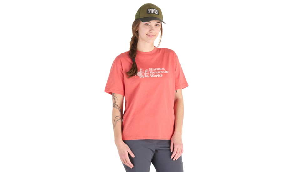 Marmot MMW Short Sleeve Tee - Womens, Grapefruit, Extra Small, M15694-9949-XS