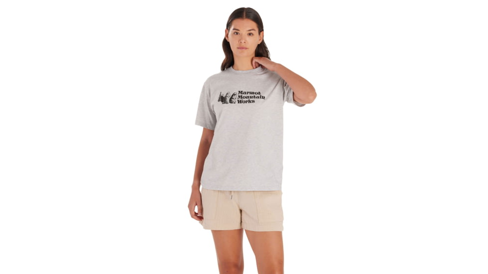 Marmot MMW Short Sleeve Tee - Womens, Light Grey Heather, Large, M15694-8626-L