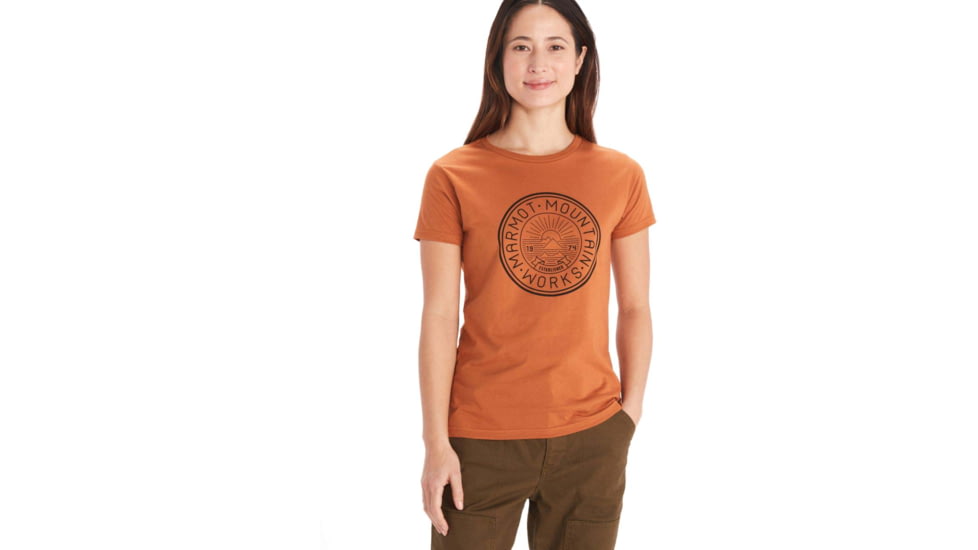 Marmot MMW Tee Short Sleeve - Womens, Copper, Large, M13280-7160-L