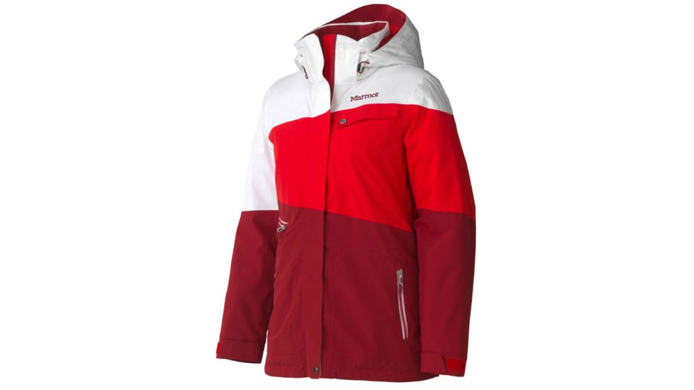 Moonshot Jacket - Womens-Dark Crimson/White-Large