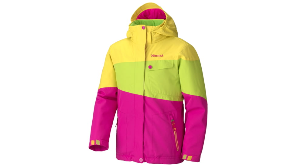 Marmot Moonstruck Jacket - Girl's-Sea Glass/Orange Spice/Sunset Orange-Small