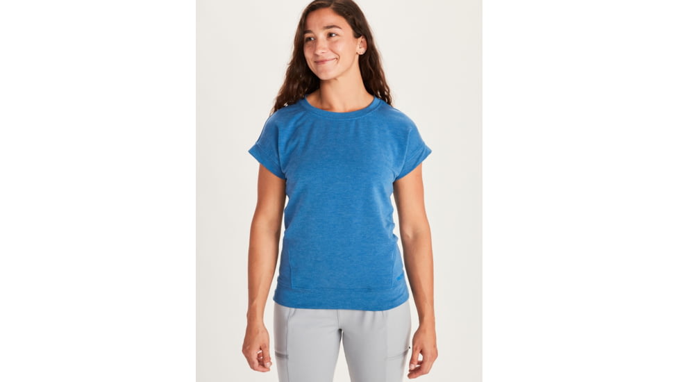 Marmot Morgan Short Sleeve T-Shirt - Womens, Classic Blue Heather, Small, 47650-3132-S