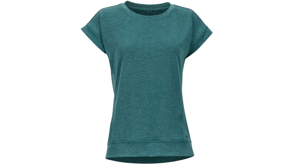 Marmot Morgan Short Sleeve T-Shirt - Womens, Deep Teal Heather, Extra Small, 47650-4665-XS