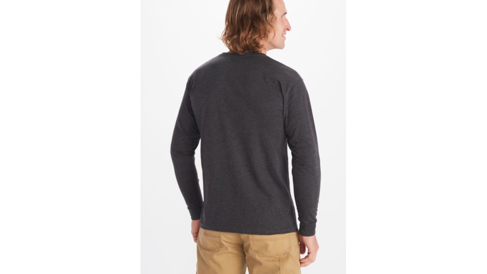 Marmot Mountain Works Tee Long Sleeve - Mens, Charcoal Heather, Large, M13274-1204-L