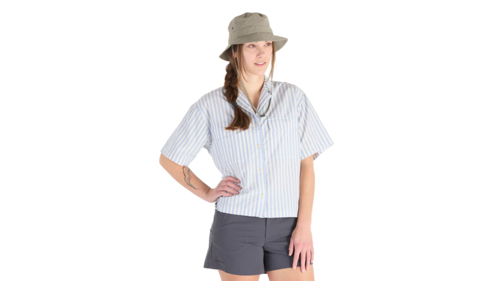 Marmot Muir Camp Novelty Short Sleeve - Womens, Blue Bonnet Austin Stripe, Medium, M15348-23326-M