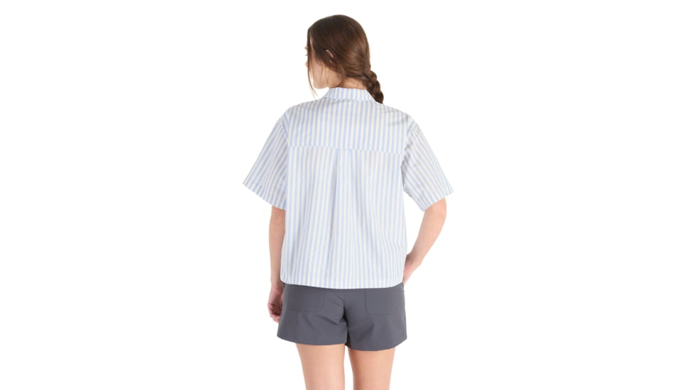 Marmot Muir Camp Novelty Short Sleeve - Womens, Blue Bonnet Austin Stripe, Medium, M15348-23326-M
