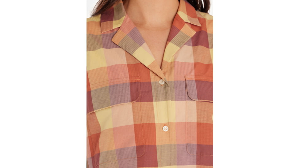 Marmot Muir Camp Novelty Short Sleeve - Womens, Sunburn Charlie Plaid, Small, M15348-23324-S