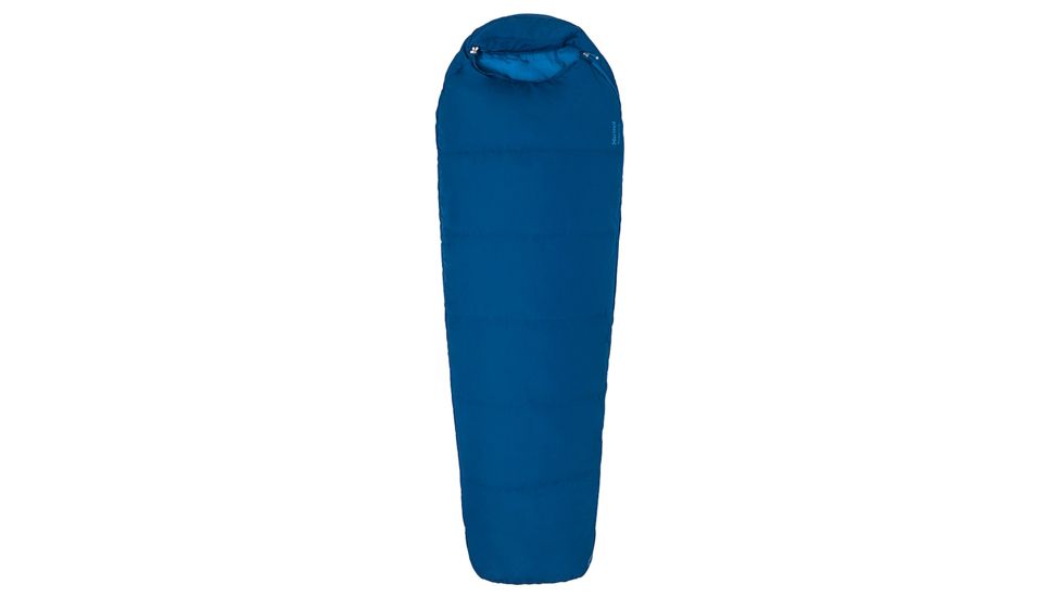 Marmot Nanowave 50 Semi Rec Sleeping Bag, Estate Blue, Long, Left Zip, 38810-2230-LZ