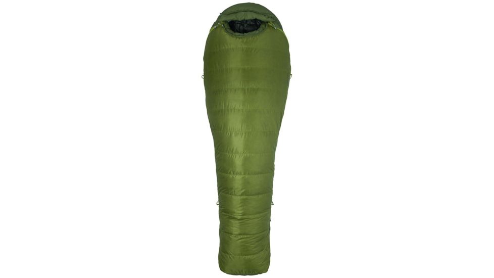 Marmot Never Winter 30 Degrees Sleeping Bags - Men's, Cilantro/Tree Green, Long, Left Zip, 29840-4969-LZ