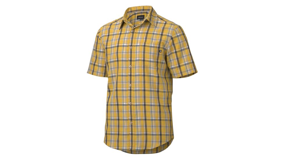 Marmot Newport Short Sleeve - Men's-Mustard Yellow-Small