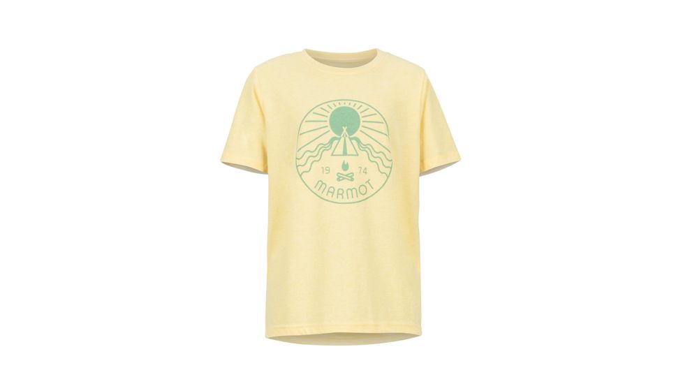 Marmot Nico Tee - Girls, Banana Cream Heather, Medium, 42830-9136-M