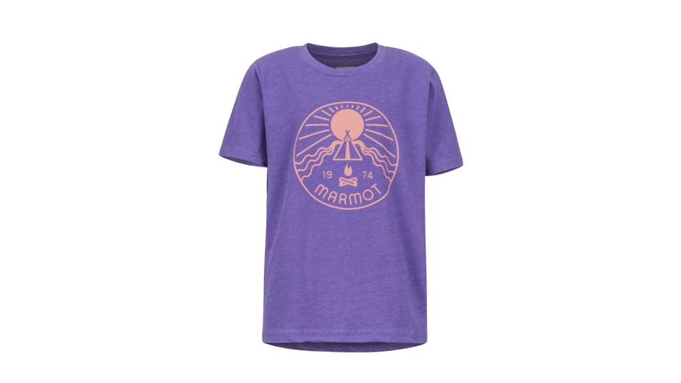 Marmot Nico Tee - Girls, Purple Rush Heather, Medium, 42830-8691-M