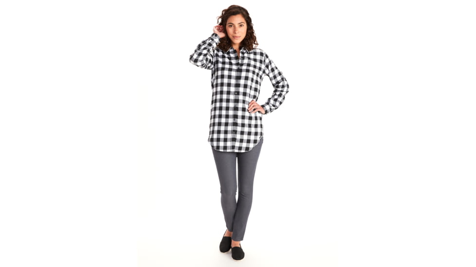 Marmot Nicolet Lightweight Flannel LS - Womens, Black, Extra Large, 31330-001-XL