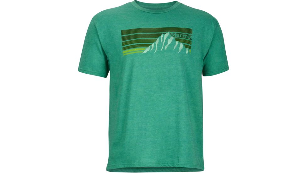 Marmot Norse Tee Short Sleeve - Men's -Green Heather-Small