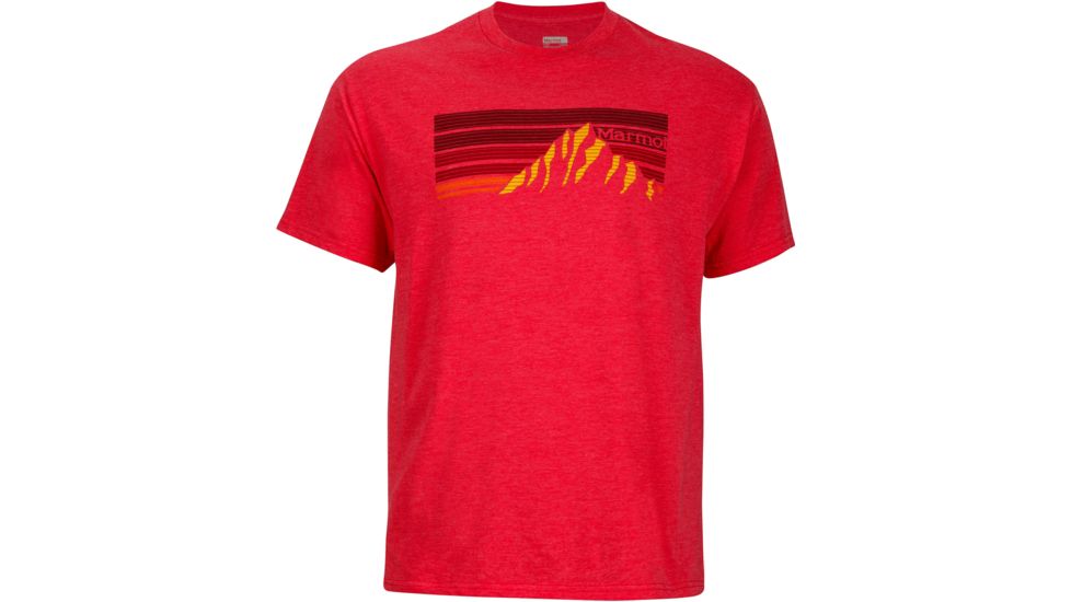 Marmot Norse Tee Short Sleeve - Men's -Red Heather-Small