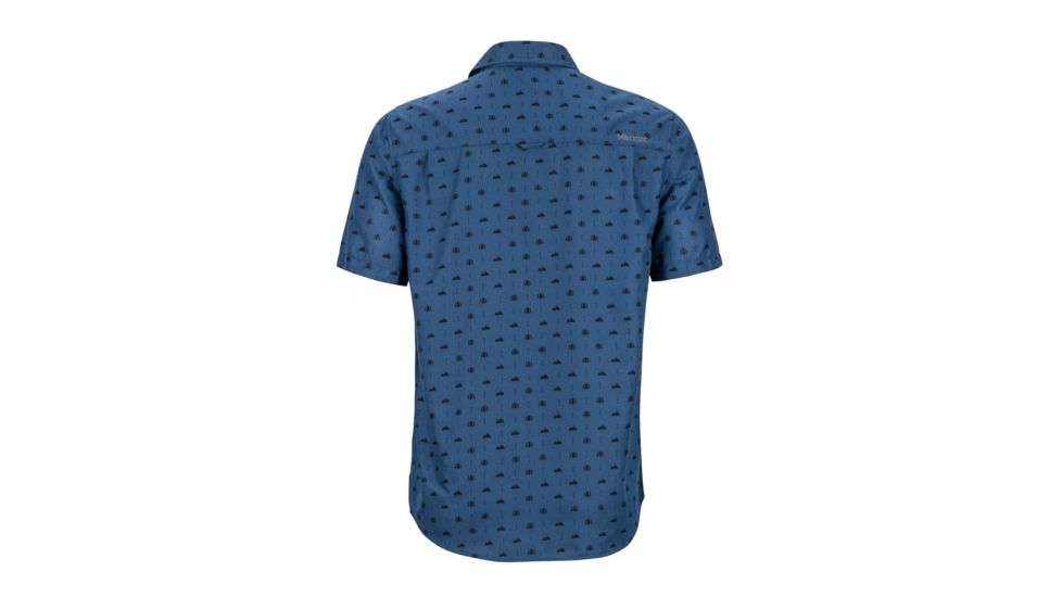 Marmot Notus Short Sleeve Shirt - Mens, Vintage Navy, 2XL 44350-2636-XXL