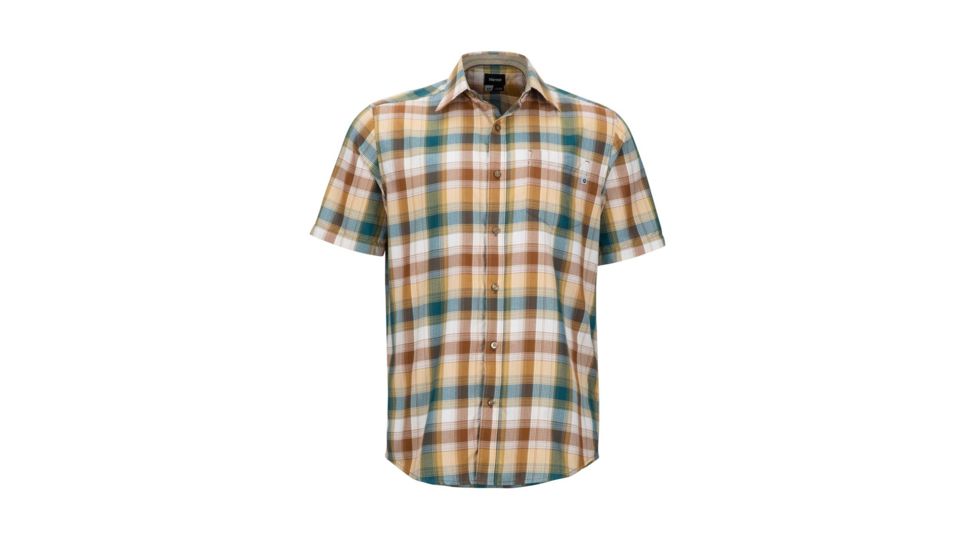 Marmot Notus Short Sleeve Shirt - Mens, Dark Maple, Extra Large 44350-9565-XL