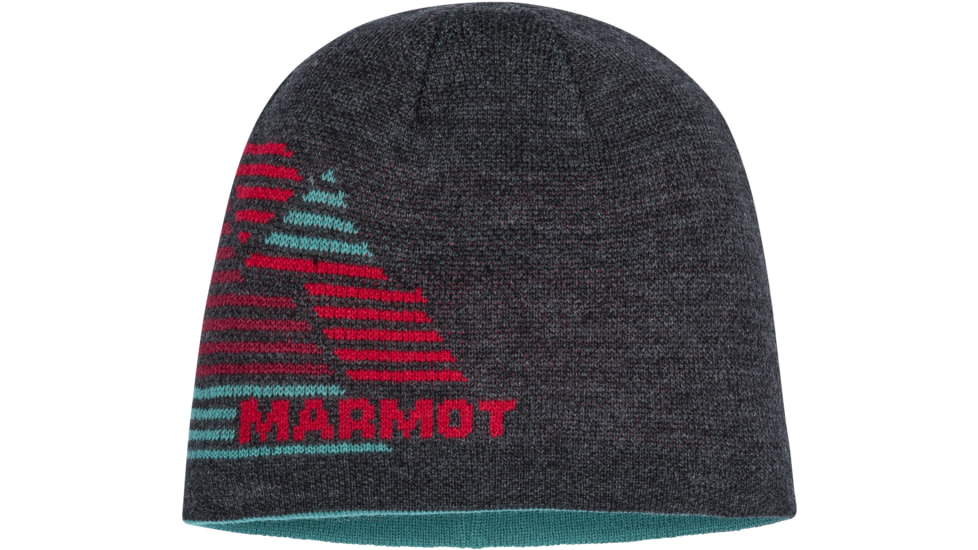 Marmot Novelty Reversible Beanie, Dark Grey Heather, 13880-1915-DGH-ONE