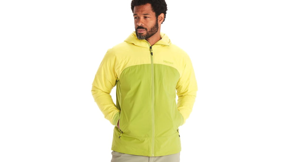 Marmot Novus LT Hybrid Hoody - Men's, Limelight/Spinach Green, 2XL, M12356-21731-XXL