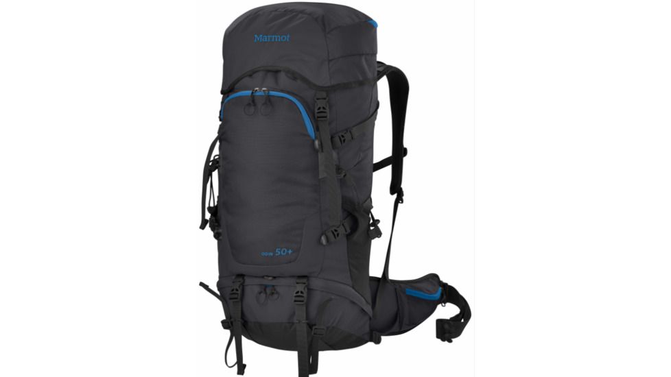 Marmot Odin 50 Plus Backpack-Black/ Blue Ocean-Medium