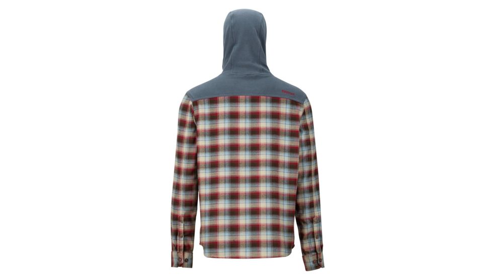 Marmot Oheny Heavy Wt Flannel Hoody - Mens, Brick/Steel Onyx, Medium, 42580-6911-M
