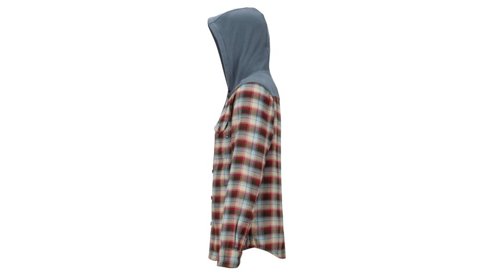 Marmot Oheny Heavy Wt Flannel Hoody - Mens, Brick/Steel Onyx, Medium, 42580-6911-M