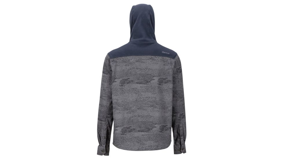 Marmot Oheny Heavy Wt Flannel Hoody - Mens, Cinder Scribble/Dark Steel, Small, 42580-1605-S