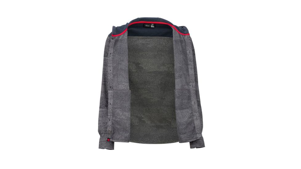 Marmot Oheny Heavy Wt Flannel Hoody - Mens, Cinder Scribble/Dark Steel, Small, 42580-1605-S
