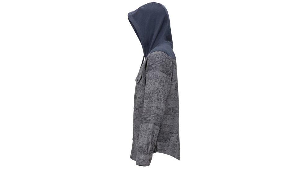 Marmot Oheny Heavy Wt Flannel Hoody - Mens, Cinder Scribble/Dark Steel, Small, 42580-1605-S