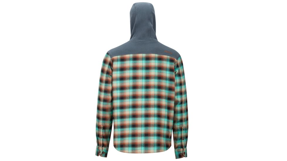 Marmot Oheny Heavy Wt Flannel Hoody - Mens, Terracotta/Steel Onyx, Extra Large, 42580-7371-XL