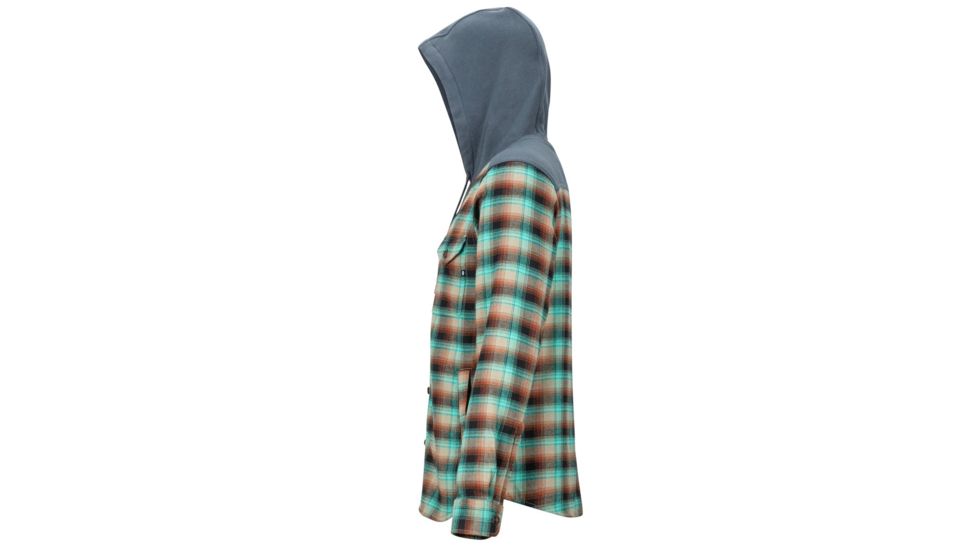Marmot Oheny Heavy Wt Flannel Hoody - Mens, Terracotta/Steel Onyx, Extra Large, 42580-7371-XL