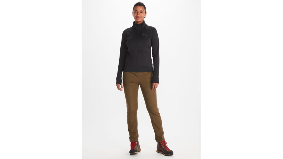 Marmot Olden Polartec 1/2 Zip - Womens, Black, Extra Large, M13187-001-XL