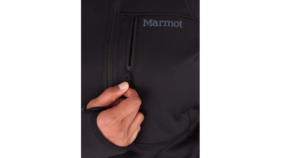 Marmot Olden Polartec 1/2 Zip - Womens, Black, Extra Large, M13187-001-XL