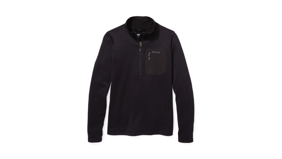Marmot Olden Polartec 1/2 zip - Womens, Black, Large, 13300-001-L