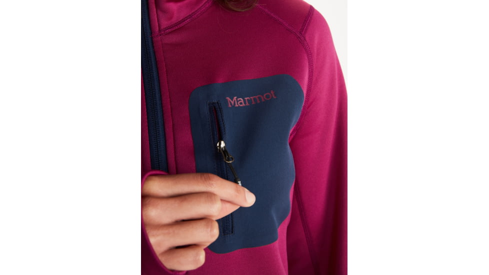 Marmot Olden Polartec 1/2 zip - Womens, Wild Rose/Arctic Navy, Small, 13300-5997-S