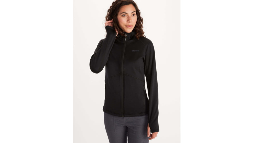 Marmot Olden Polartec Hoody - Womens, Black, Small, 13290-001-S