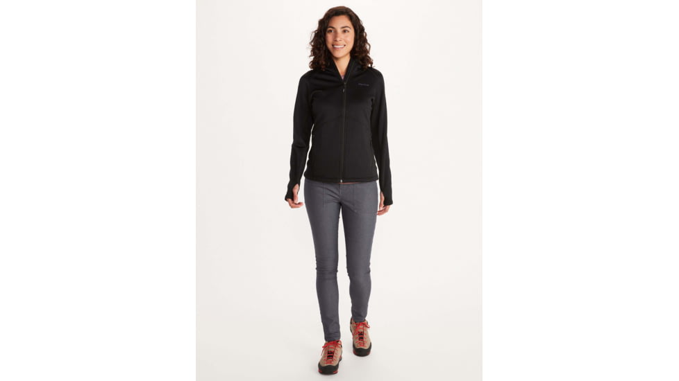 Marmot Olden Polartec Hoody - Womens, Black, Small, 13290-001-S
