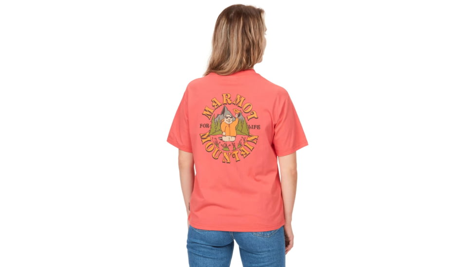 Marmot Outdoor Marty Short Sleeve Tee - Womens, Grapefruit, Large, M14847-9949-L
