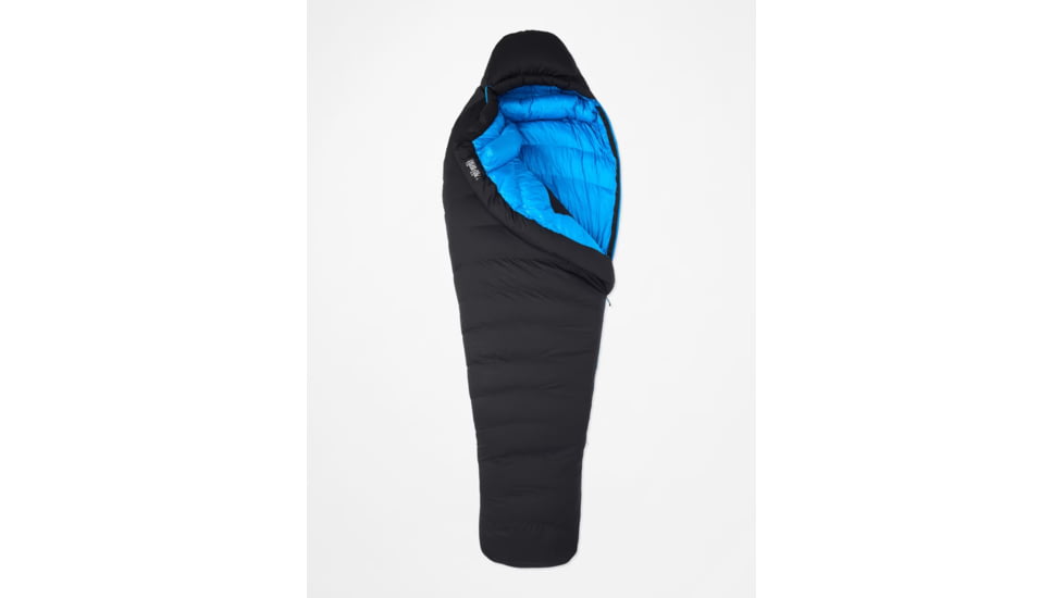 Marmot Paiju 10 Sleeping Bag, Black/Clear Blue, Left Zipper, 901114-571-LZ