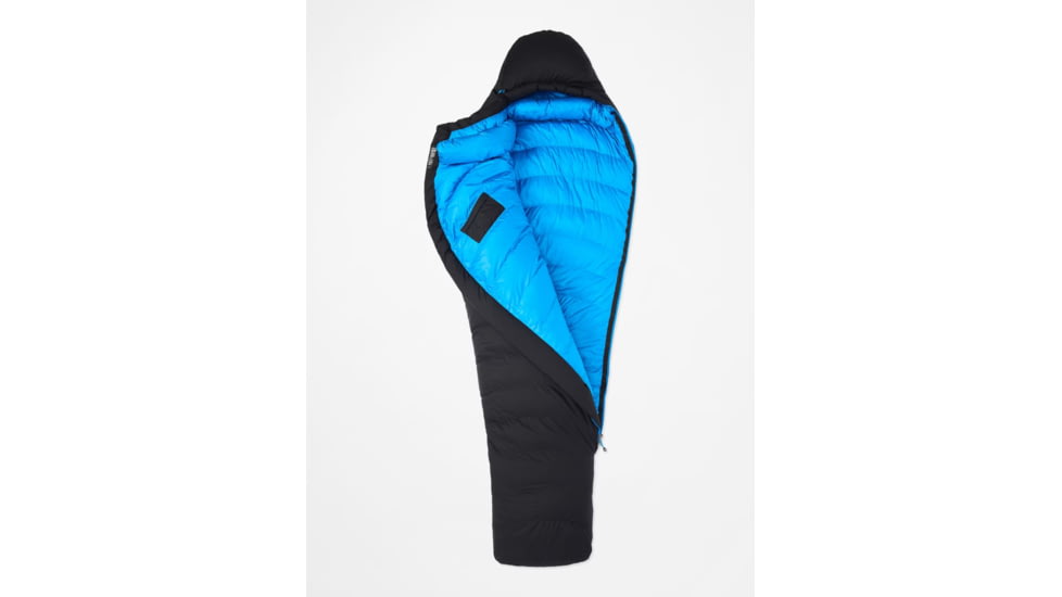 Marmot Paiju 10 Sleeping Bag, Black/Clear Blue, Left Zipper, 901114-571-LZ