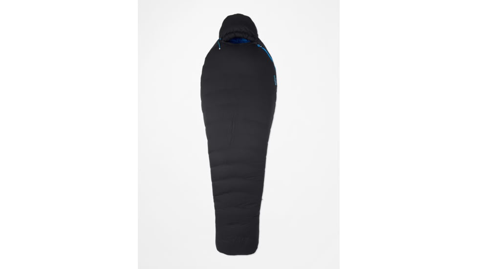 Marmot Paiju 10 Sleeping Bag, Black/Clear Blue, Left Zipper, 901114-571-LZ