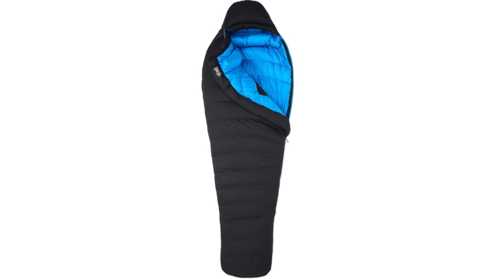 Marmot Paiju 10 Sleeping Bag, Black/Clear Blue, Regular, Left Zip, 37910-571-LZ