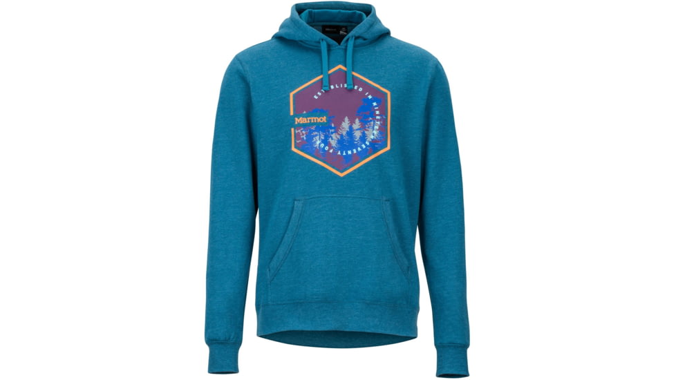 Marmot Peakview Hoody - Mens, Moroccan Blue Heather, Large, 42560-3571-L