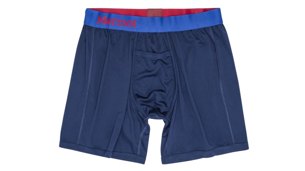 Marmot Performance Boxer Briefs 6 Inch - Mens, Arctic Navy, Large, 10460-2975-L