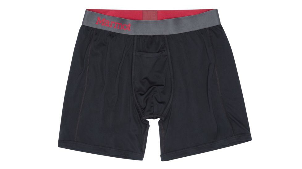 Marmot Performance Boxer Briefs 6 Inch - Mens, Black, Extra Large, 10460-001-XL