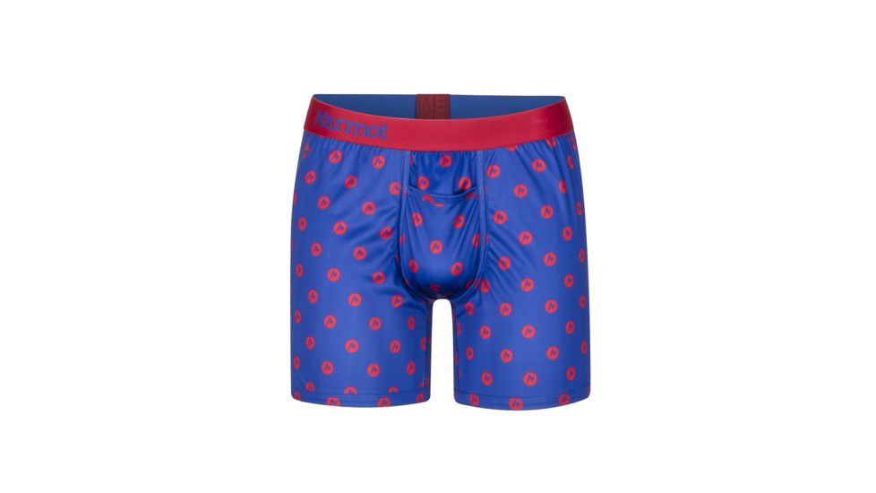 Marmot Performance Boxer Briefs 6 Inch - Mens, Dot, Large, 10460-8735-L